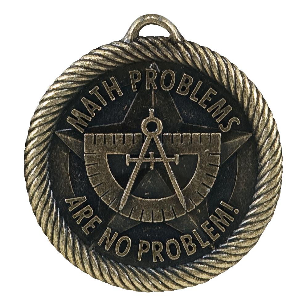 Value Math (No Problem) Medal 2" / Gold