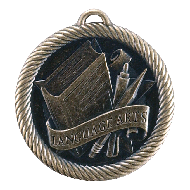 Value Language Arts Medal 2" / Gold