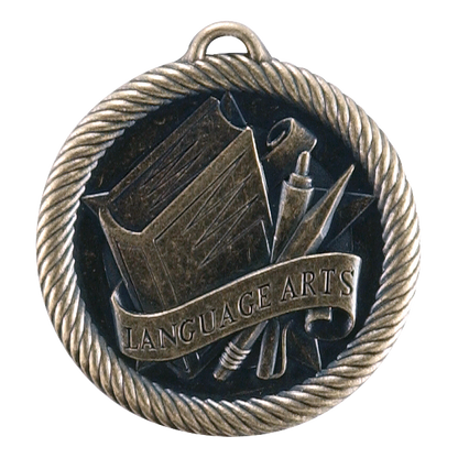 Value Language Arts Medal 2" / Gold