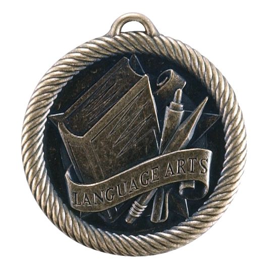 Value Language Arts Medal 2" / Gold