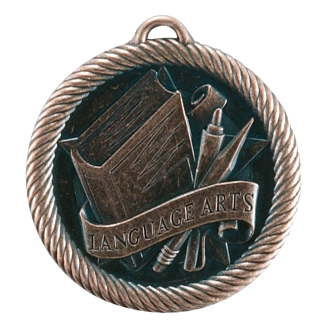 Value Language Arts Medal 2" / Bronze (Copper Tone)