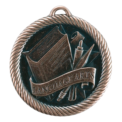 Value Language Arts Medal 2" / Bronze (Copper Tone)