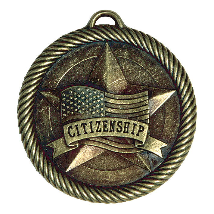 Value Citizenship Medal 2" / Gold
