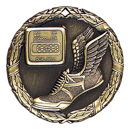 Wreath Track Medal 2" / Gold