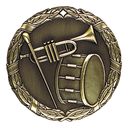 Wreath Band Medal 2" / Gold