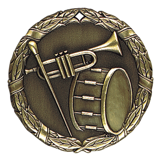 Wreath Band Medal 2" / Gold