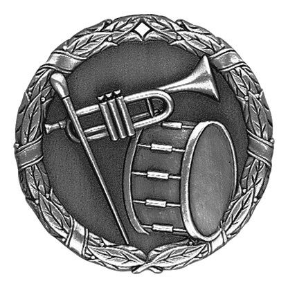 Wreath Band Medal 2" / Silver