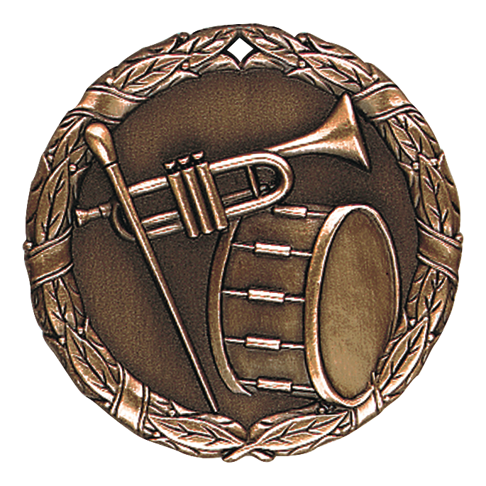 Wreath Band Medal 2" / Bronze (Copper Tone)