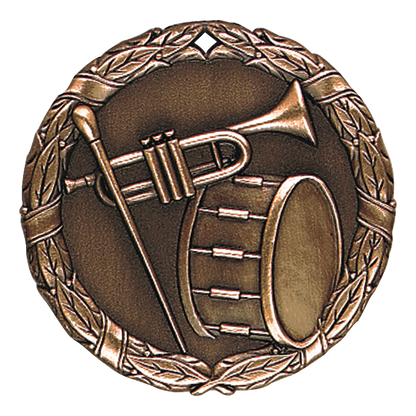 Wreath Band Medal 2" / Bronze (Copper Tone)