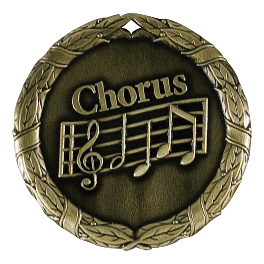 Wreath Chorus Medal 2" / Gold