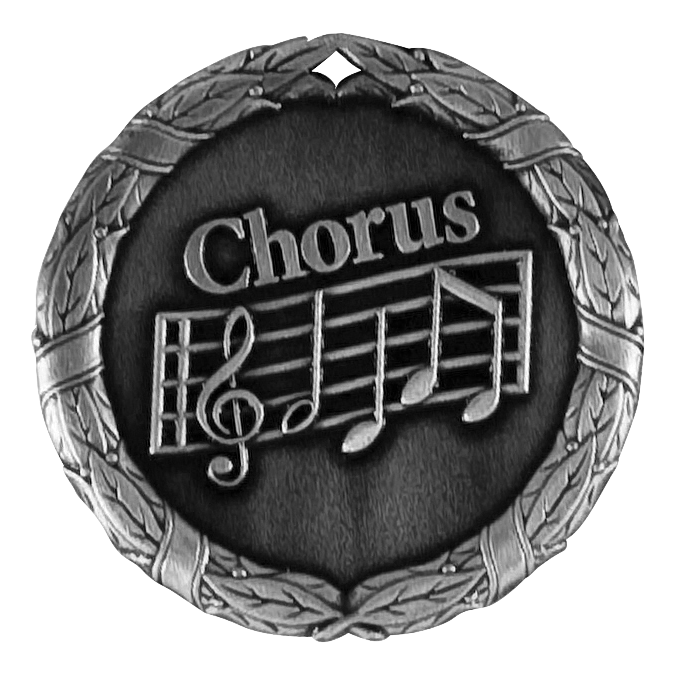 Wreath Chorus Medal 2" / Silver