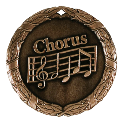 Wreath Chorus Medal 2" / Bronze (Copper Tone)