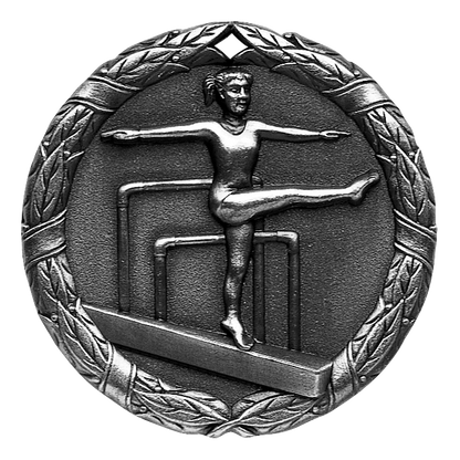 Wreath Female Gymnist Medal 2" / Silver