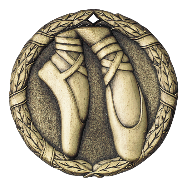 Wreath Ballet Medal 2" / Gold