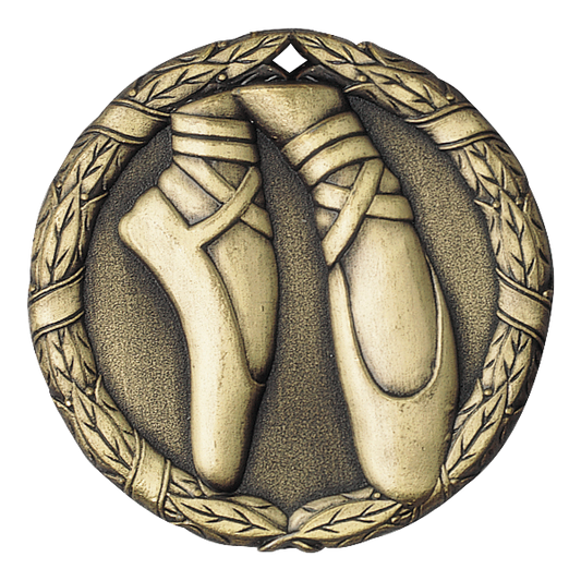 Wreath Ballet Medal 2" / Gold