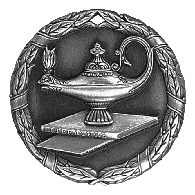 Wreath Academic Medal 2" / Silver