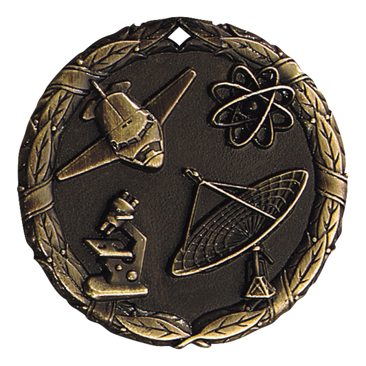 Wreath Science Medal 2" / Gold