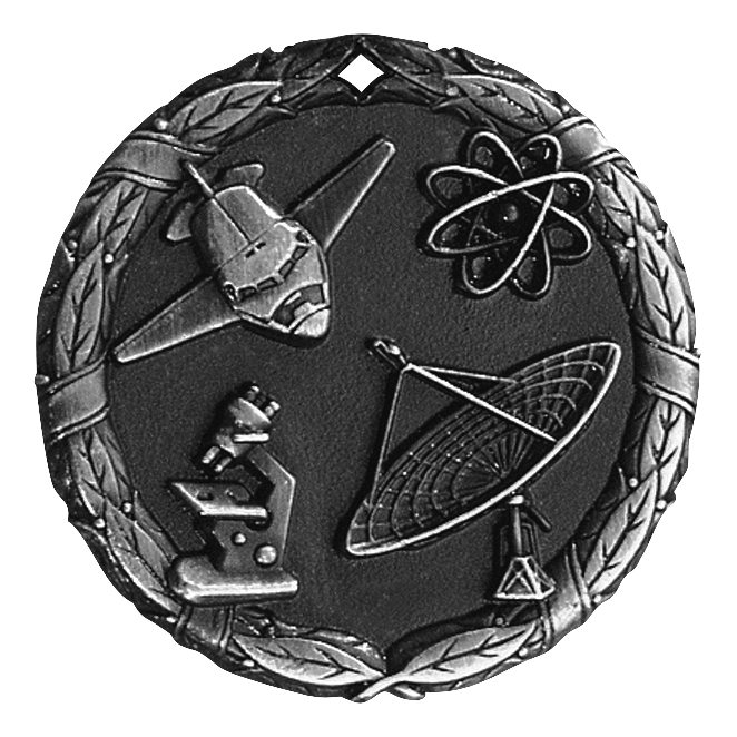Wreath Science Medal 2" / Silver
