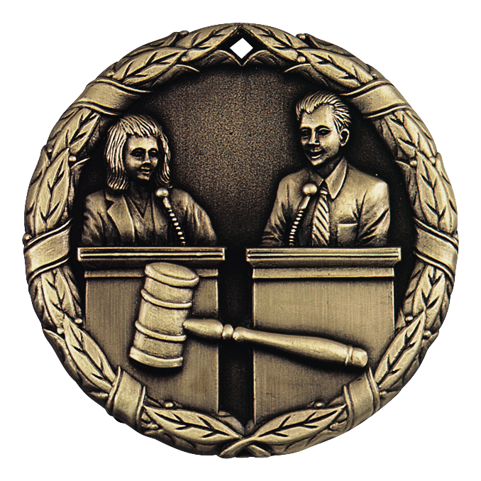 Wreath Debate Medal 2" / Gold