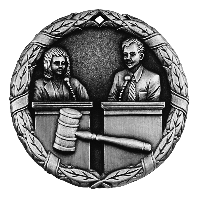 Wreath Debate Medal 2" / Silver