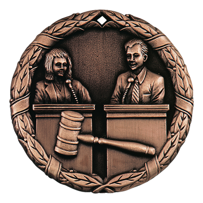 Wreath Debate Medal 2" / Bronze (Copper Tone)