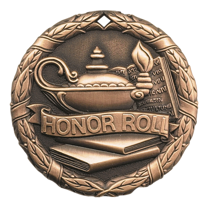 Wreath Honor Roll Medal 2" / Bronze (Copper Tone)
