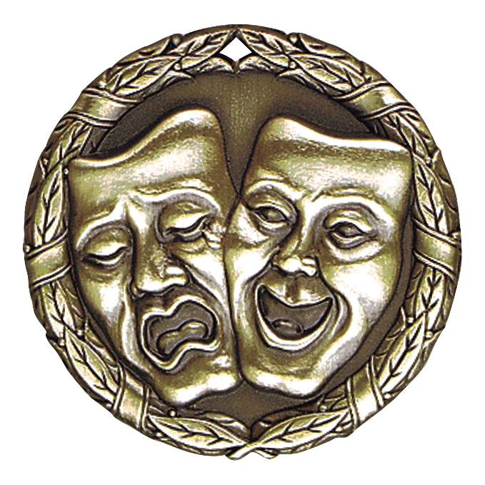 Wreath Drama Medal 2" / Gold