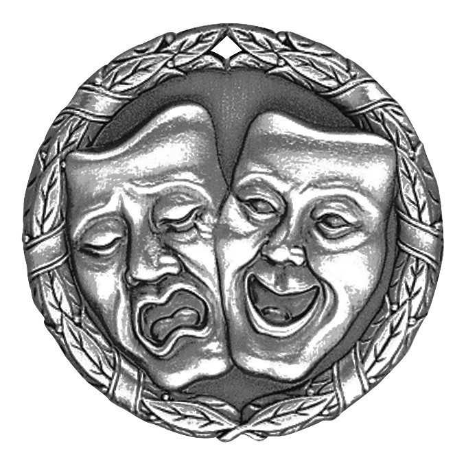 Wreath Drama Medal 2" / Silver