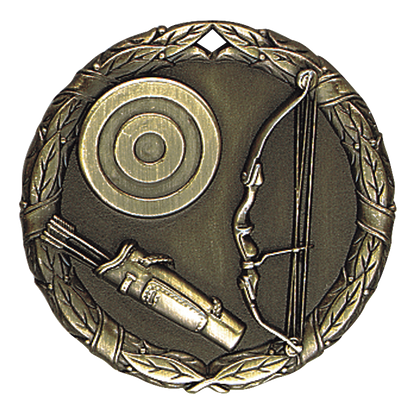 Wreath Archery Medal 2" / Gold