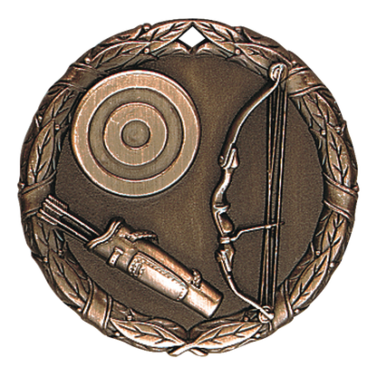 Wreath Archery Medal 2" / Bronze (Copper Tone)