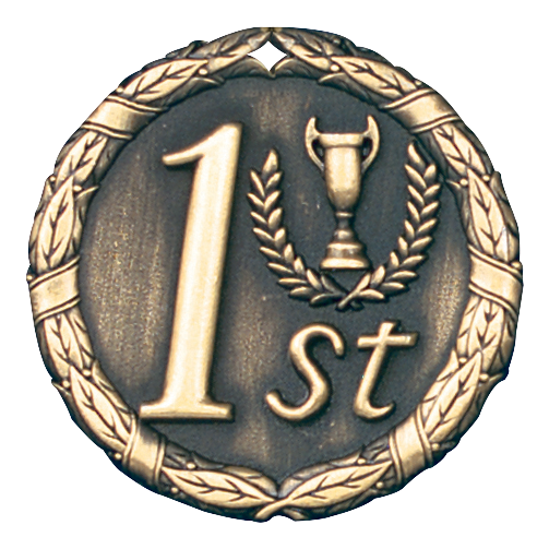 Wreath 1st Place Medal 2" / Gold
