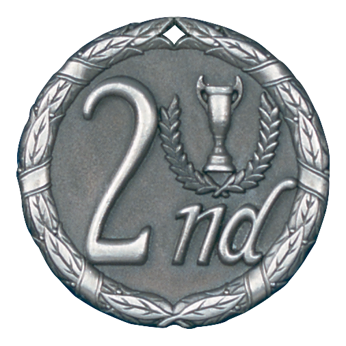 Wreath 2nd Place Medal 2" / Silver