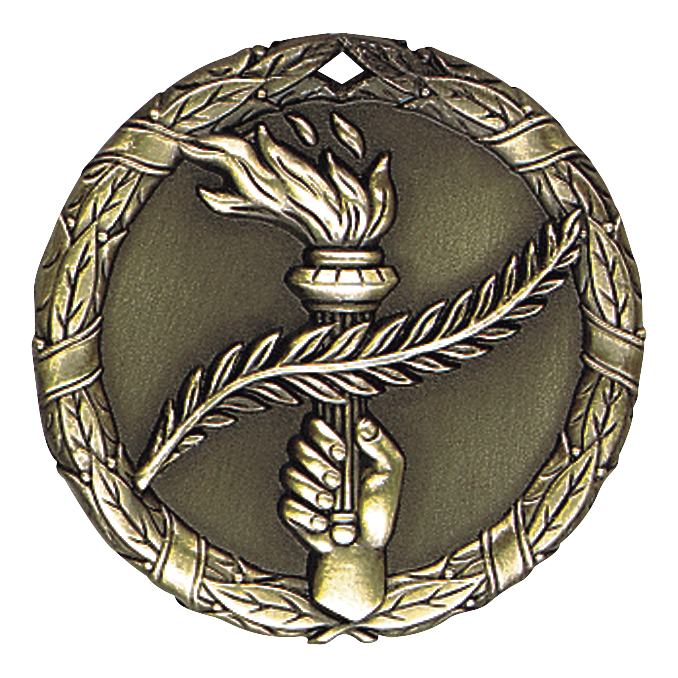 Wreath Victory Medal 2" / Gold