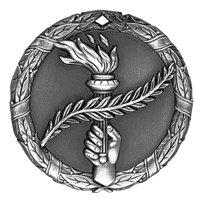 Wreath Victory Medal 2" / Silver