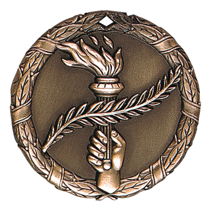 Wreath Victory Medal 2" / Bronze (Copper Tone)