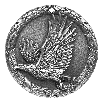 Wreath Eagle Medal 2" / Silver