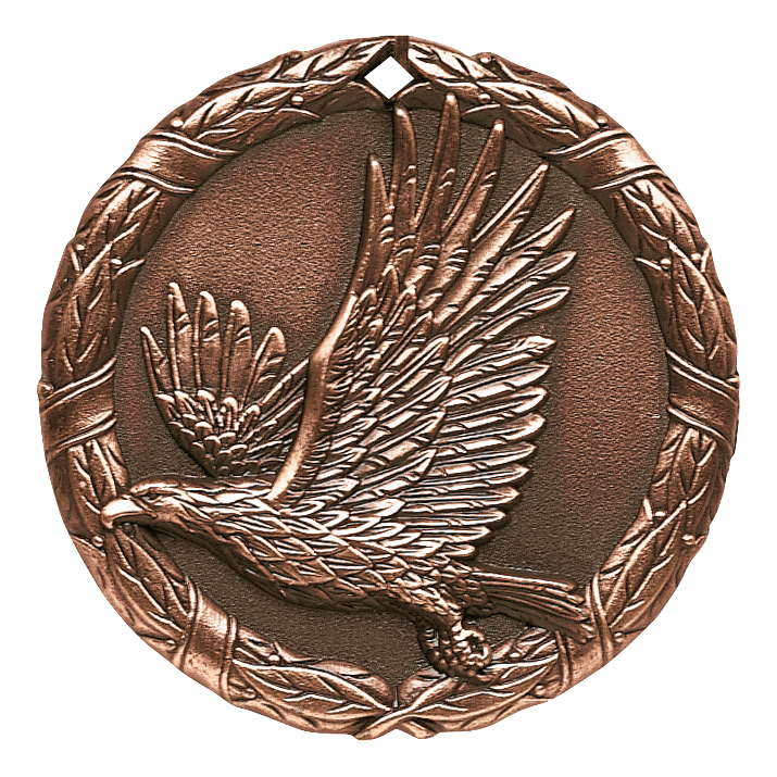 Wreath Eagle Medal 2" / Bronze (Copper Tone)