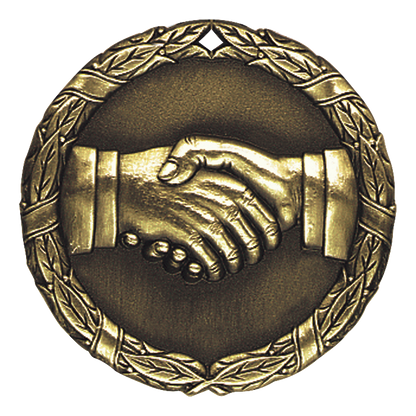 Wreath Teamwork Medal 2" / Gold