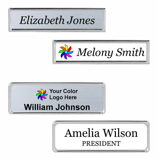 Metal Silver Name badge