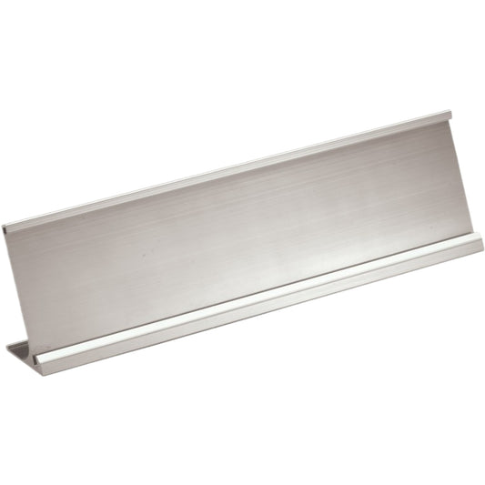 Desk Name Plate Holder - Silver